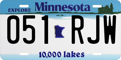 MN license plate 051RJW