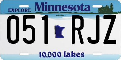 MN license plate 051RJZ
