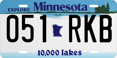 MN license plate 051RKB