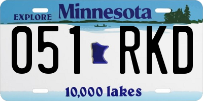 MN license plate 051RKD
