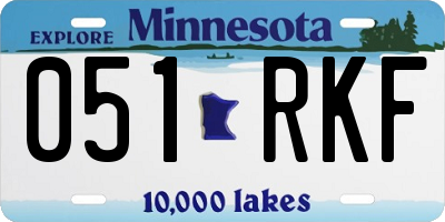 MN license plate 051RKF