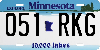 MN license plate 051RKG