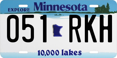 MN license plate 051RKH