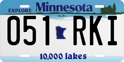 MN license plate 051RKI