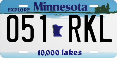MN license plate 051RKL