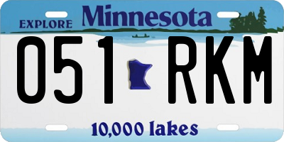 MN license plate 051RKM