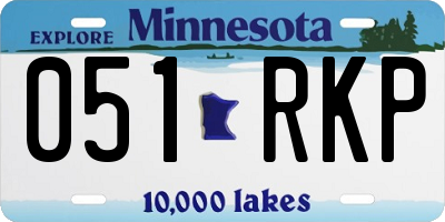 MN license plate 051RKP