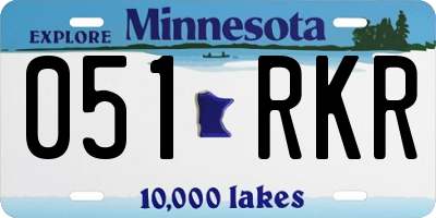 MN license plate 051RKR