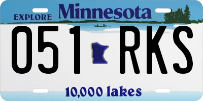 MN license plate 051RKS