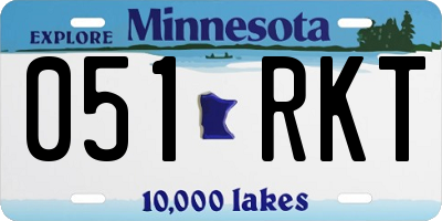 MN license plate 051RKT