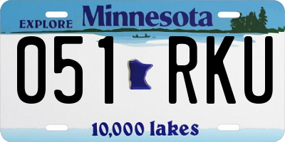 MN license plate 051RKU