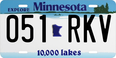 MN license plate 051RKV