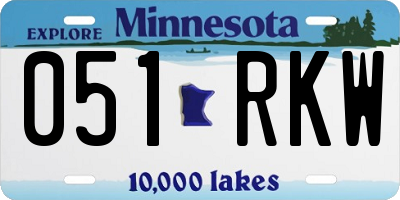 MN license plate 051RKW