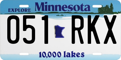 MN license plate 051RKX