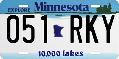 MN license plate 051RKY