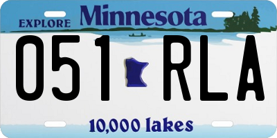 MN license plate 051RLA