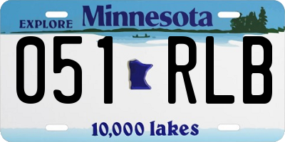 MN license plate 051RLB