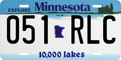 MN license plate 051RLC