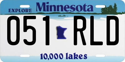MN license plate 051RLD