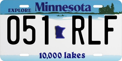 MN license plate 051RLF