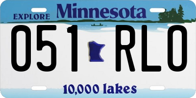 MN license plate 051RLO
