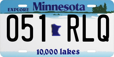 MN license plate 051RLQ
