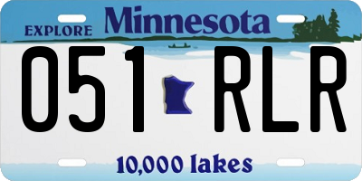 MN license plate 051RLR