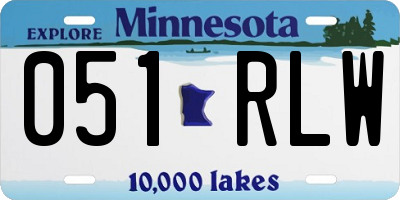MN license plate 051RLW