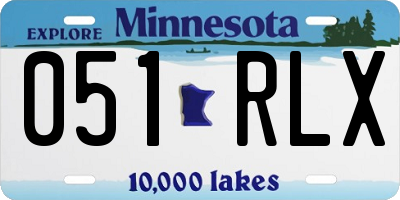 MN license plate 051RLX