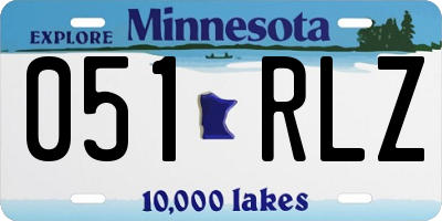 MN license plate 051RLZ
