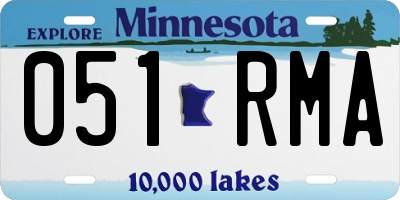 MN license plate 051RMA