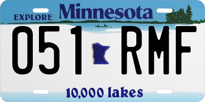 MN license plate 051RMF