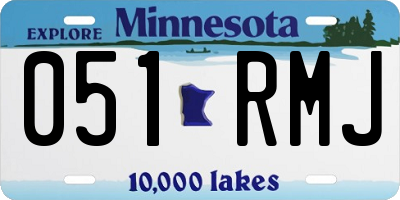 MN license plate 051RMJ