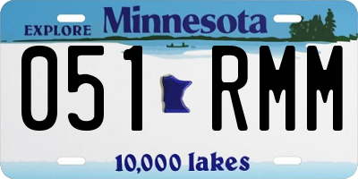MN license plate 051RMM