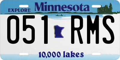 MN license plate 051RMS
