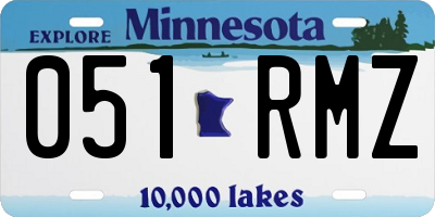 MN license plate 051RMZ
