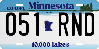 MN license plate 051RND