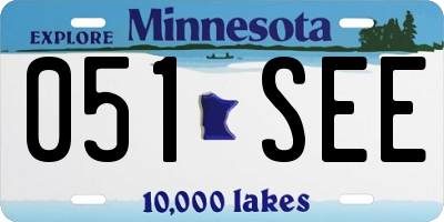 MN license plate 051SEE