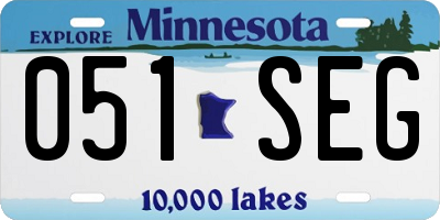 MN license plate 051SEG