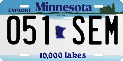 MN license plate 051SEM