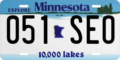 MN license plate 051SEO