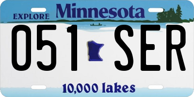 MN license plate 051SER