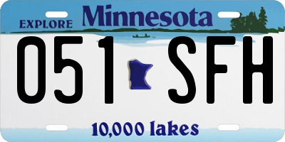 MN license plate 051SFH