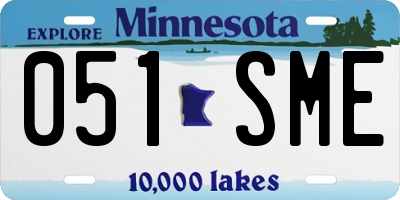 MN license plate 051SME