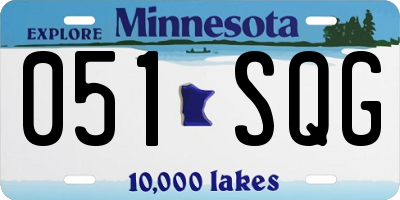 MN license plate 051SQG