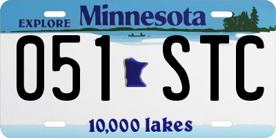 MN license plate 051STC