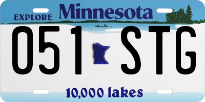 MN license plate 051STG
