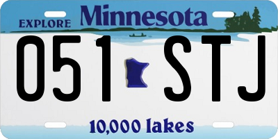 MN license plate 051STJ