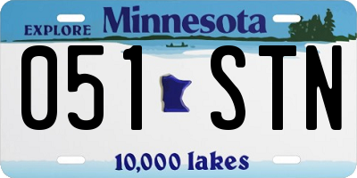 MN license plate 051STN