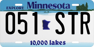MN license plate 051STR